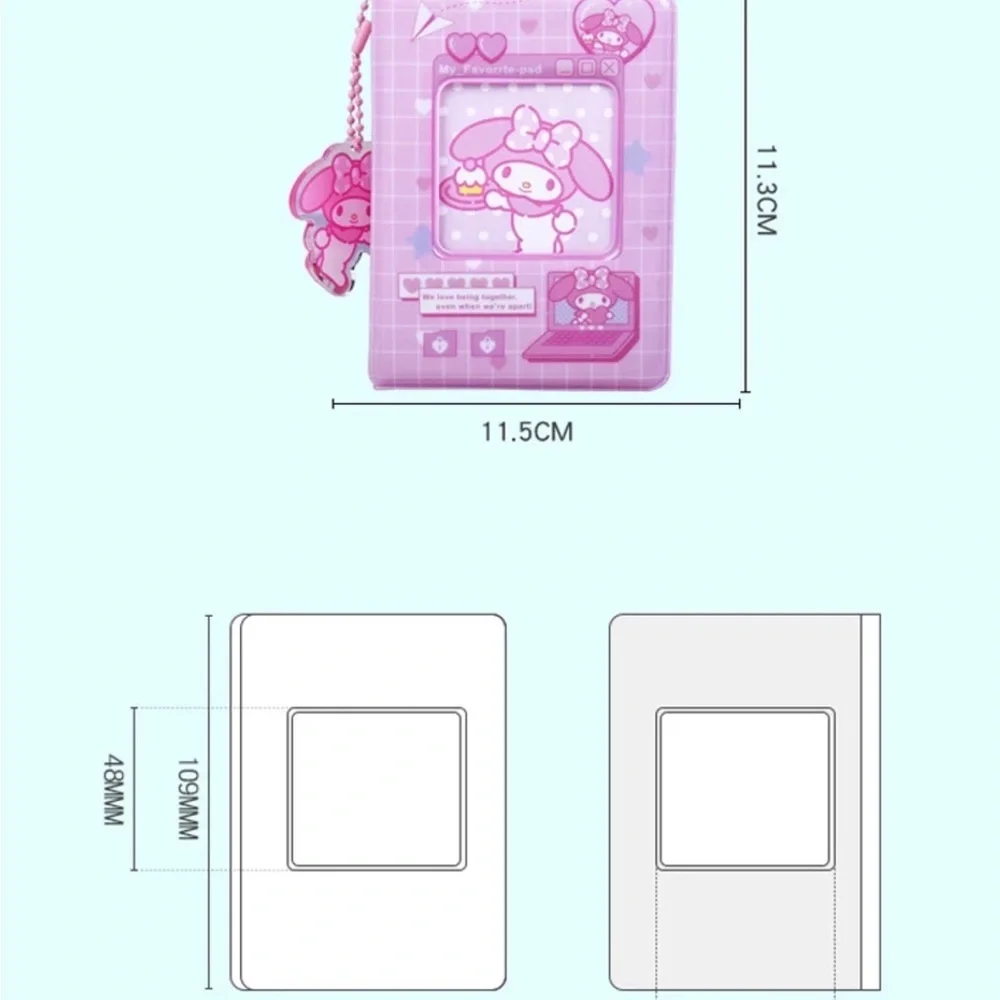 Hello Kitty or Kuromi Small Photo Book / Album 40 Clear Sheets